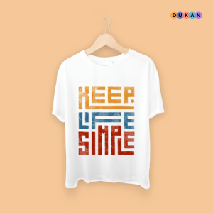 Keep Life Simple Casual Men's White Summer Tshirt | Kolkata Dekho