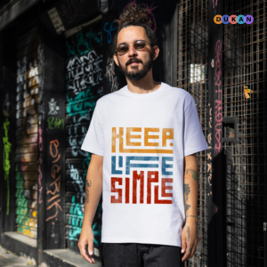 Keep Life Simple Casual Men's White Summer Tshirt | Kolkata Dekho