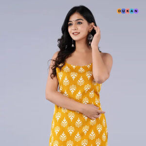 Summer Yellow Kurti For Women