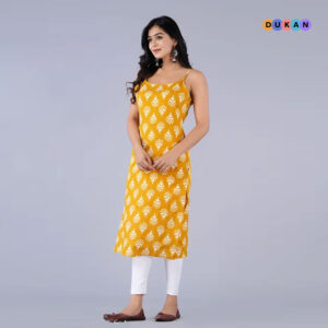 Summer Yellow Kurti For Women