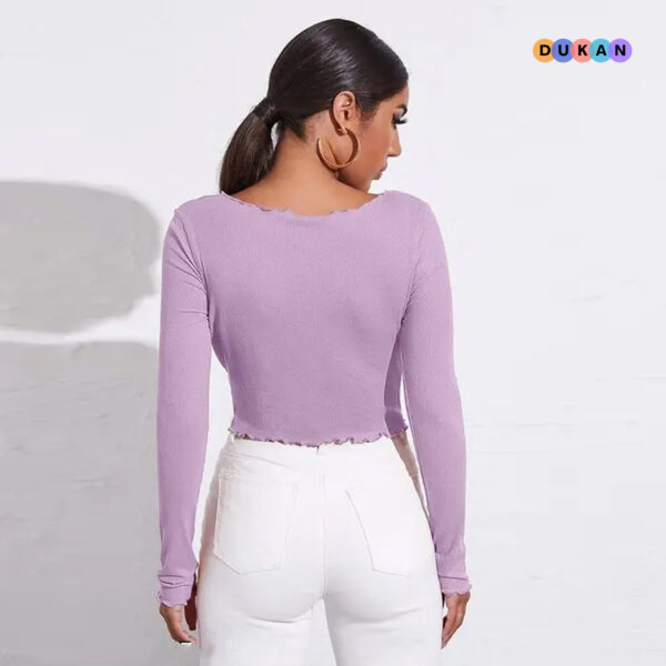 V neck Fullsleeves Comfy Tops L 2 e1713654206481