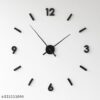 3D wall clock mounted on wall, full view