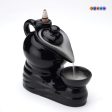 Serene Black Ceramic Smoke Fountain Shivling with Incense Cones | Kolkata Dekho