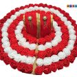 Red Designer Flower Dress for Ladoo Gopal Krishna | Kolkata Dekho